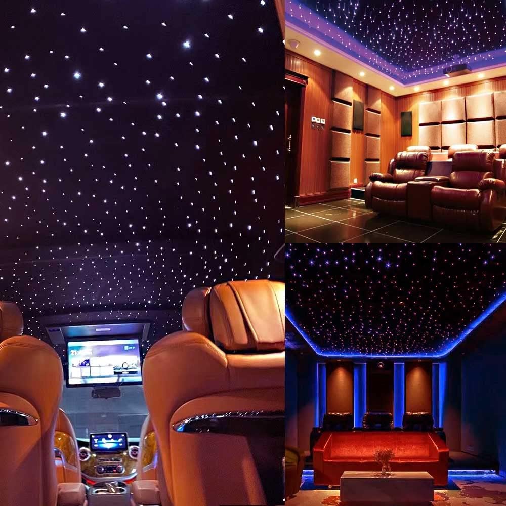 16W Twinkle Fiber Optic Star Ceiling Light Kit with APP Remote Music Mode RGBW LED 460pcs C6512