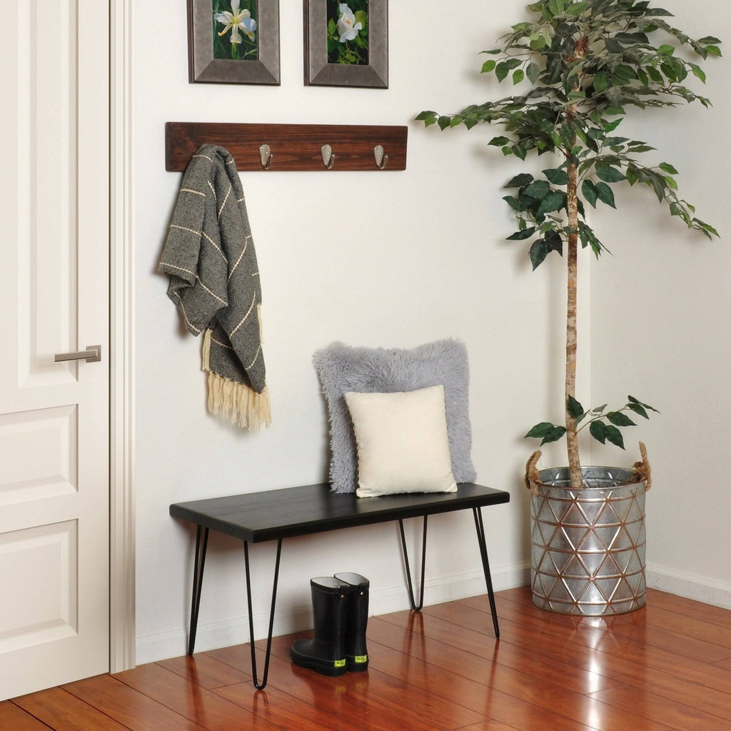 Weathered Gray Wood Bench Z7285