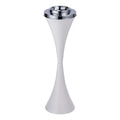 Steel Vintage Floor Standing Cigar Ashtray with Lid White H546541