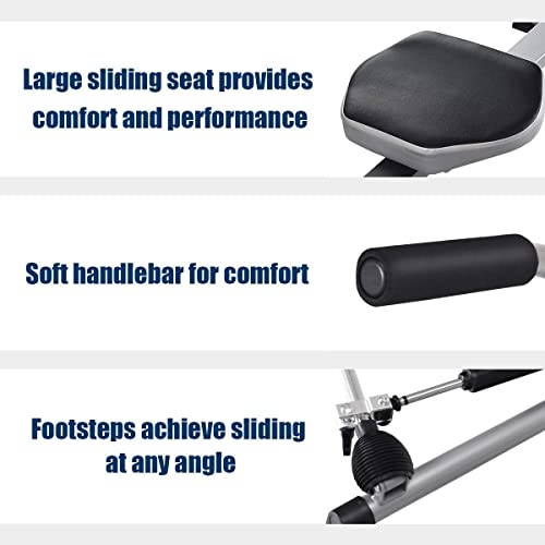 Hydraulic Rowing Machine with LCD Monitor and Adjustable Resistance R639