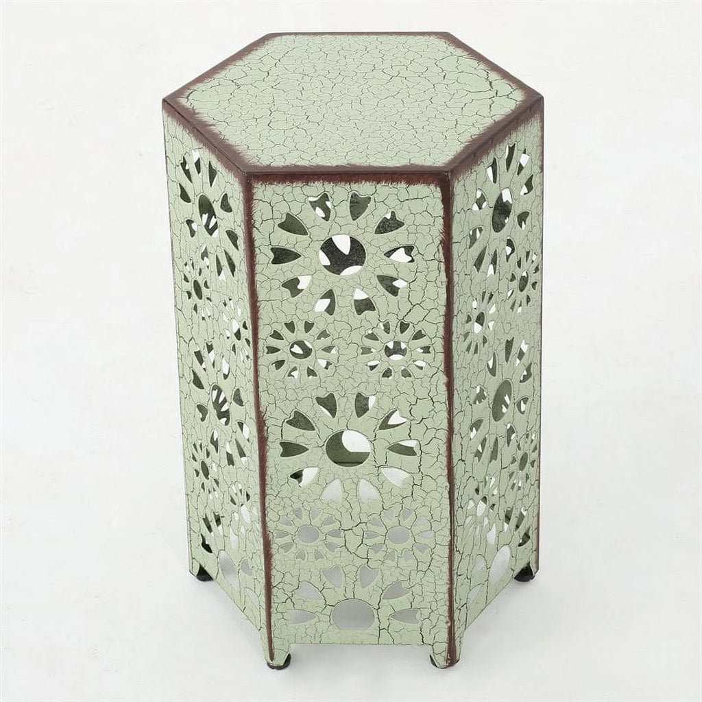 Green Iron Side Table I23589