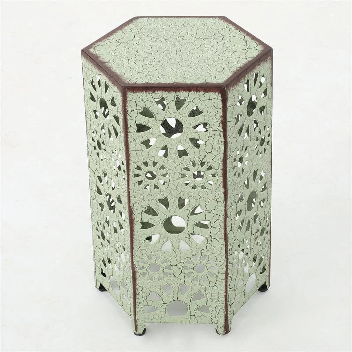 Green Iron Side Table I23589