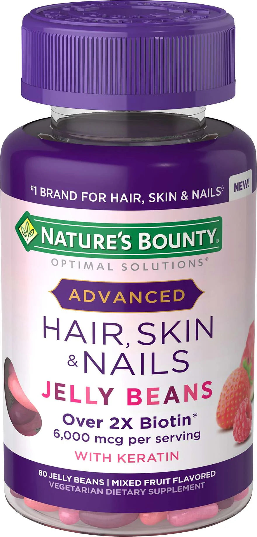 Hair, Skin and Nail Biotin & Vitamins A, C, & E, 80 Count U3473