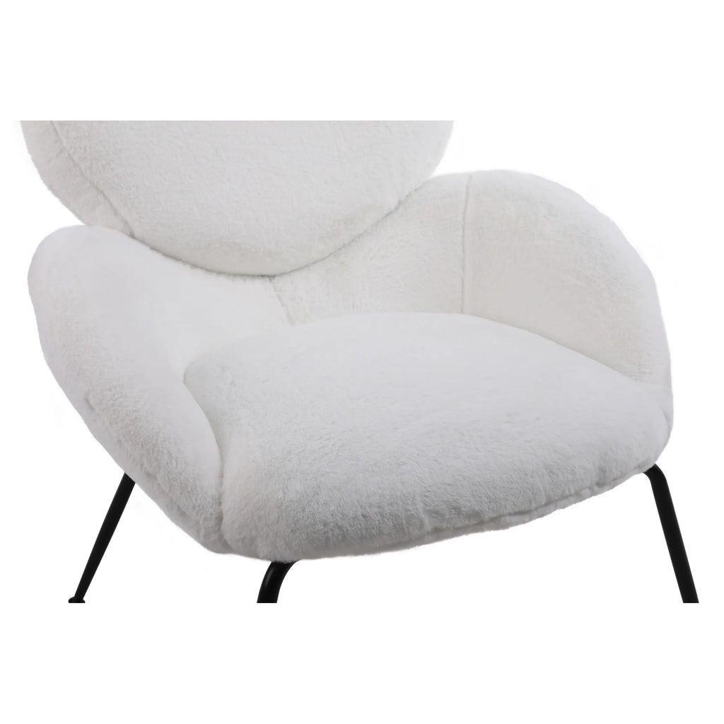 Sherpa Accent Armchairs with Black Metal Legs L9650