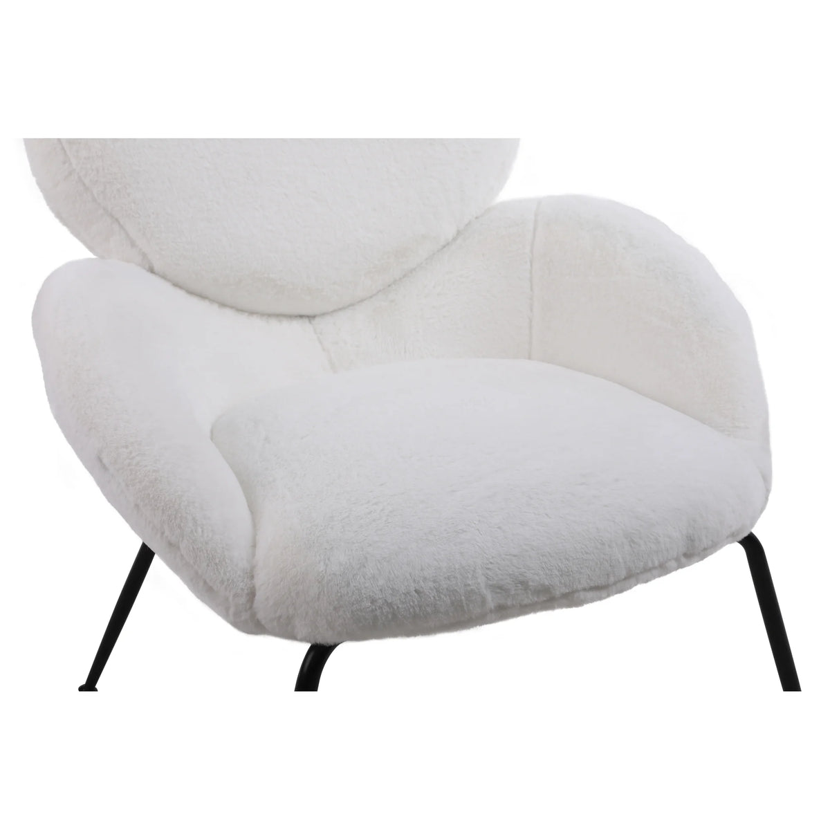 Sherpa Accent Armchairs with Black Metal Legs L9650