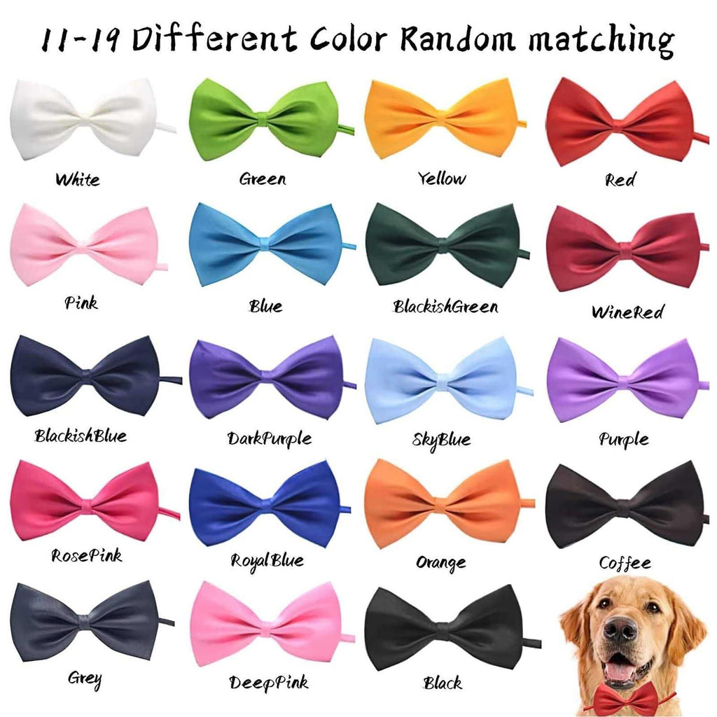 50Pcs Dog Bow Ties with Adjustable Collar I76254
