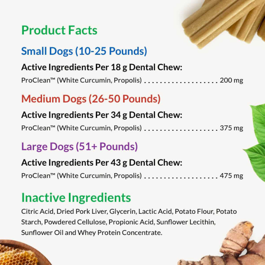All Natural Canine Dental Chews Sticks C5711