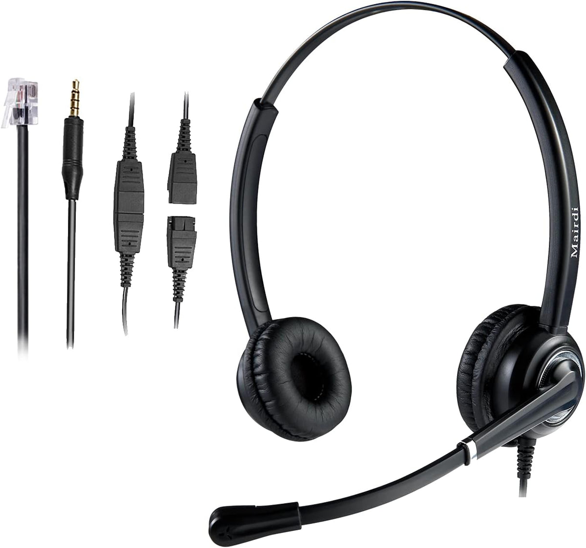 Noise Canceling Microphone Mono Call Center Office Headset with RJ9 Jack & 3.5mm Connector R507205