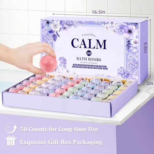 50 PCS Bath Bombs with 10 Scents V826
