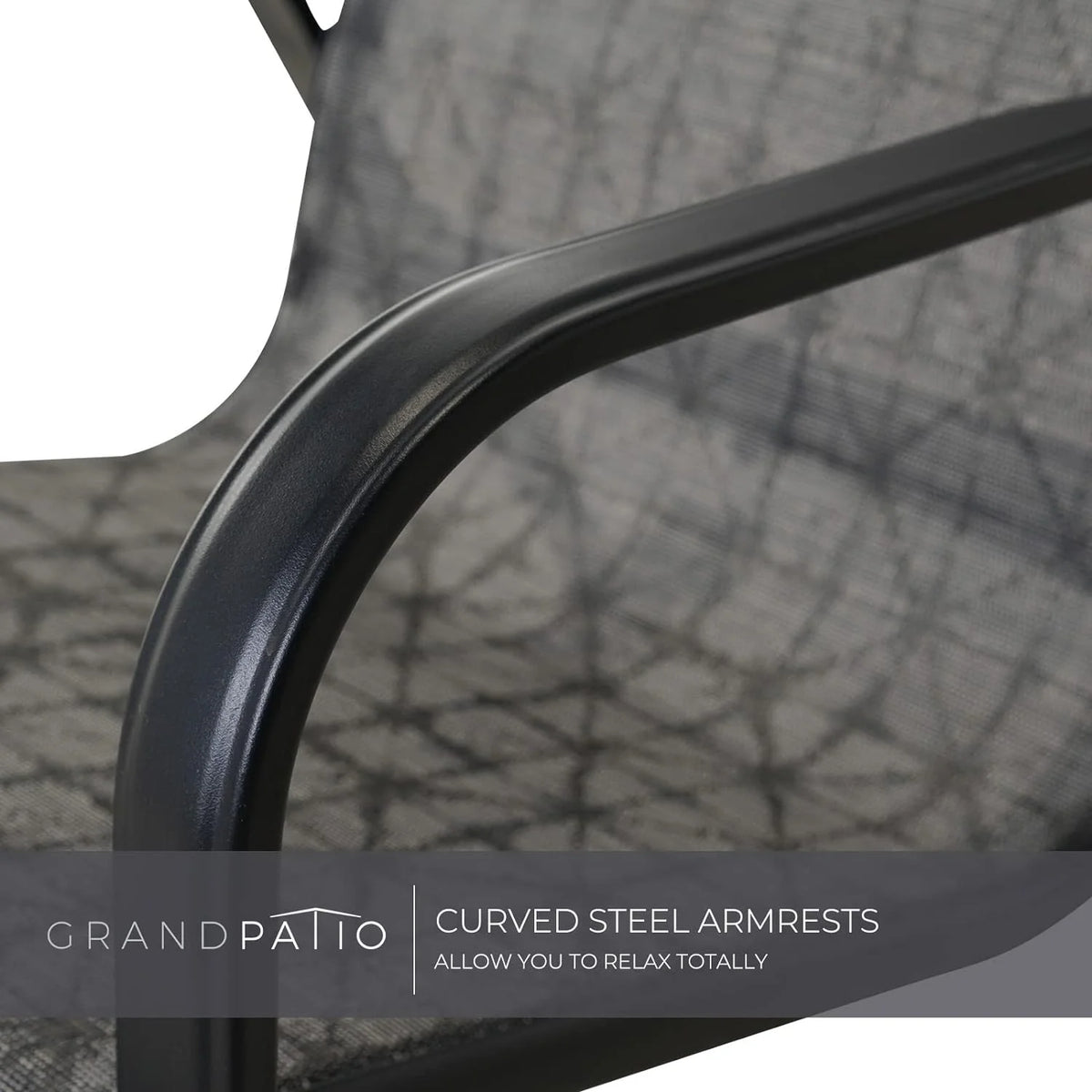 Black All-Weather Rocking Chair with Steel Frame U411