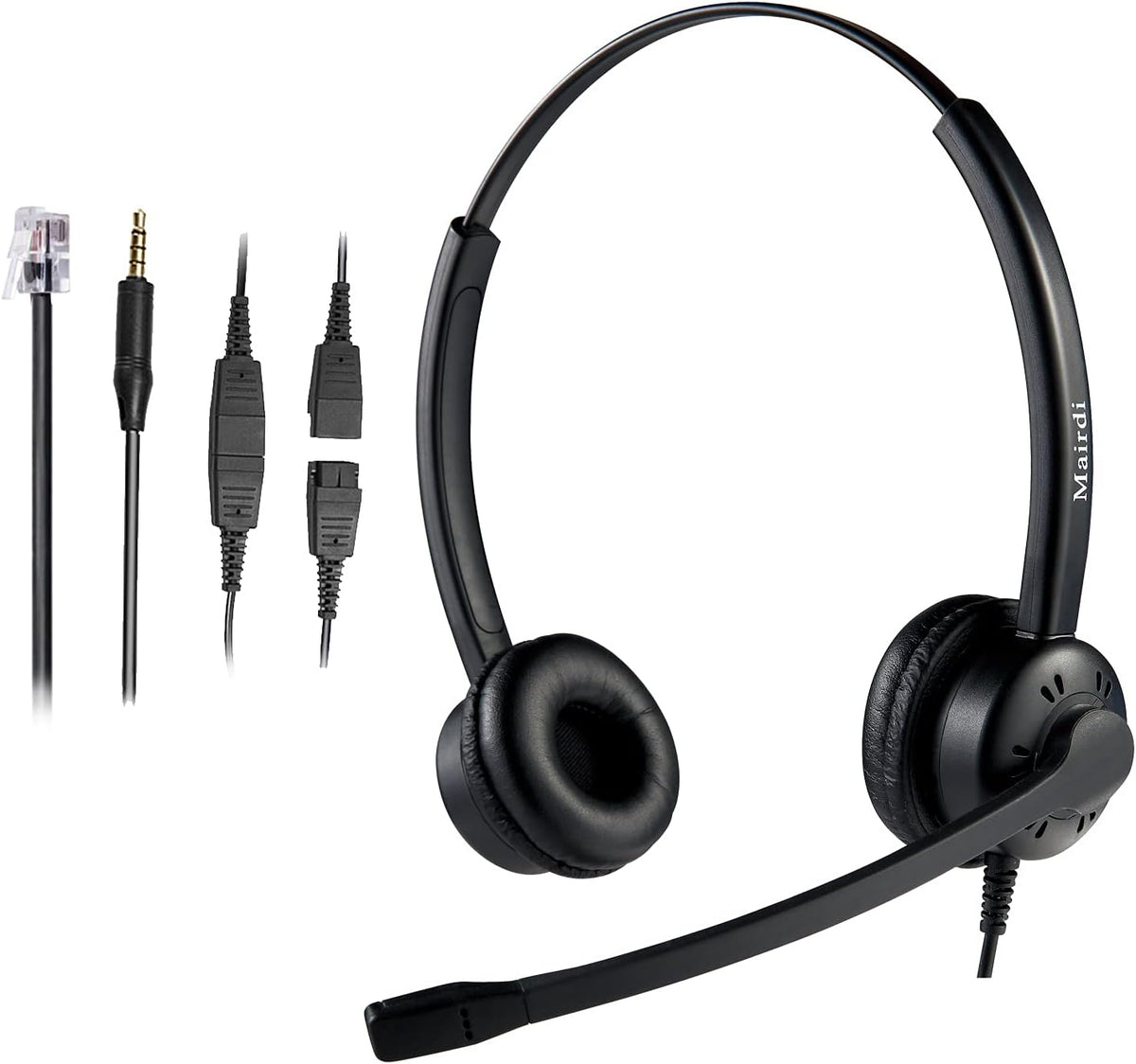Noise Canceling Microphone Mono Call Center Office Headset with RJ9 Jack & 3.5mm Connector R507205