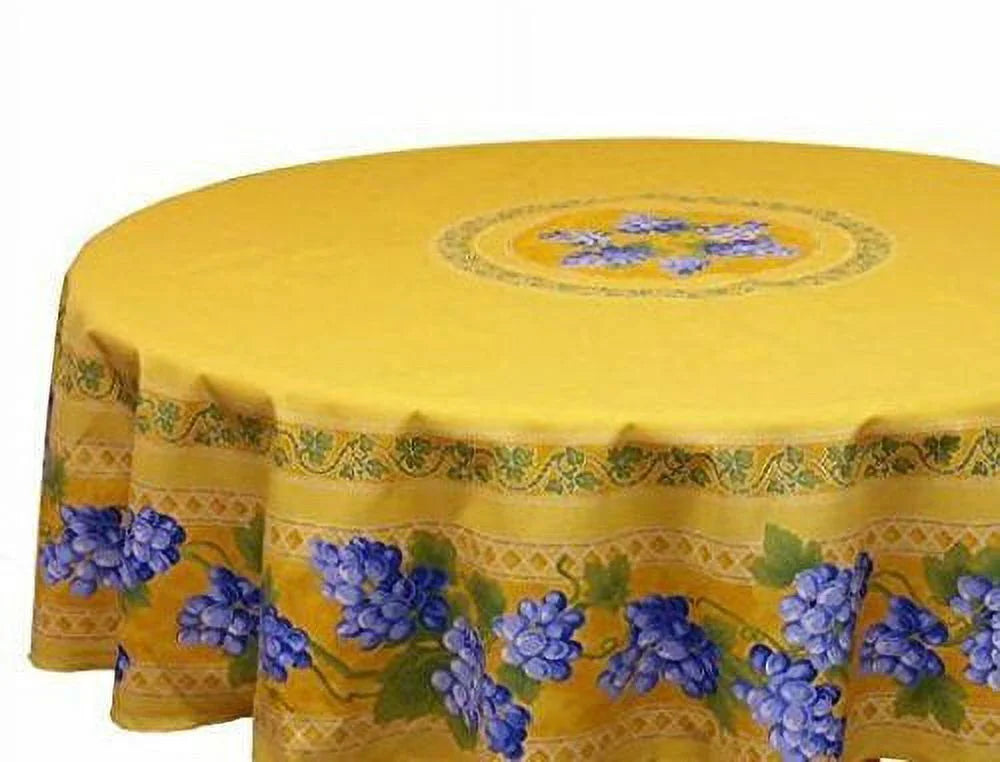 70" Round Coated Cotton Tablecloth A2870