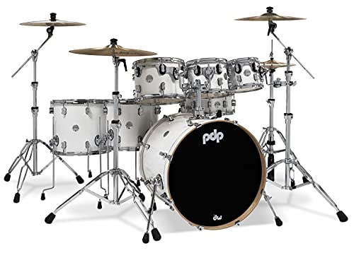 7-Piece Maple Shell Pack with Chrome Hardware Pearlescent White I223182