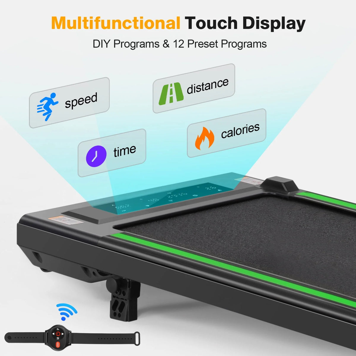 2.5HP Walking Pad Under Desk Treadmill with Remote Control H432