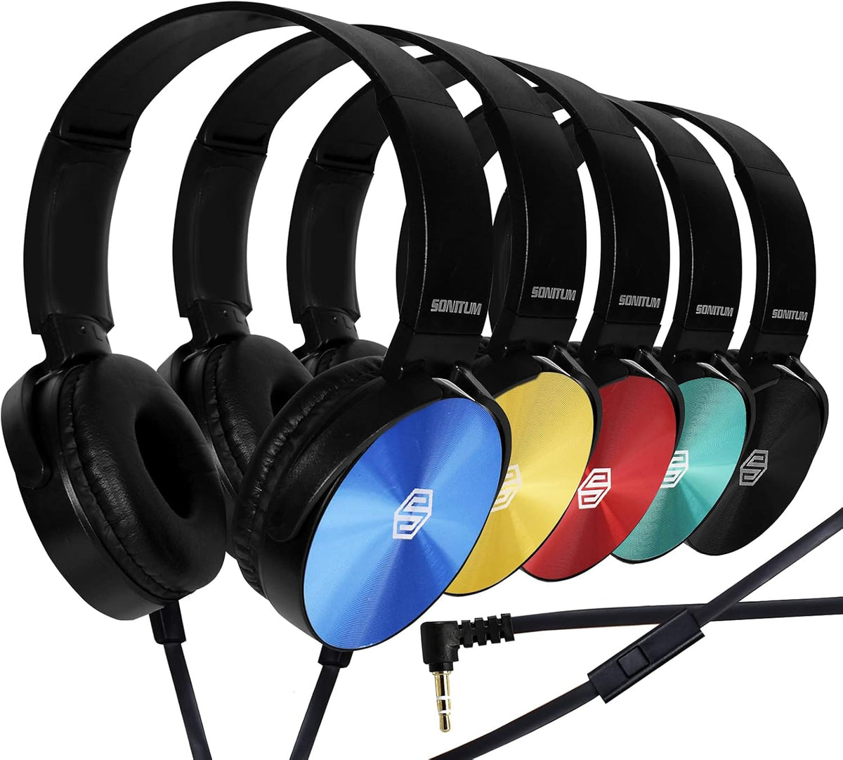 Classroom Headphone & Mic Set 3.5mm On Ear Pack of 5 O795