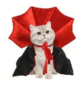 Pet Vampire Cape Cloak 6-Piece Adjustable Red Black G36268