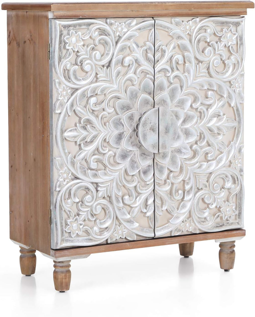 White Storage Cabinet with 2 Doors P135