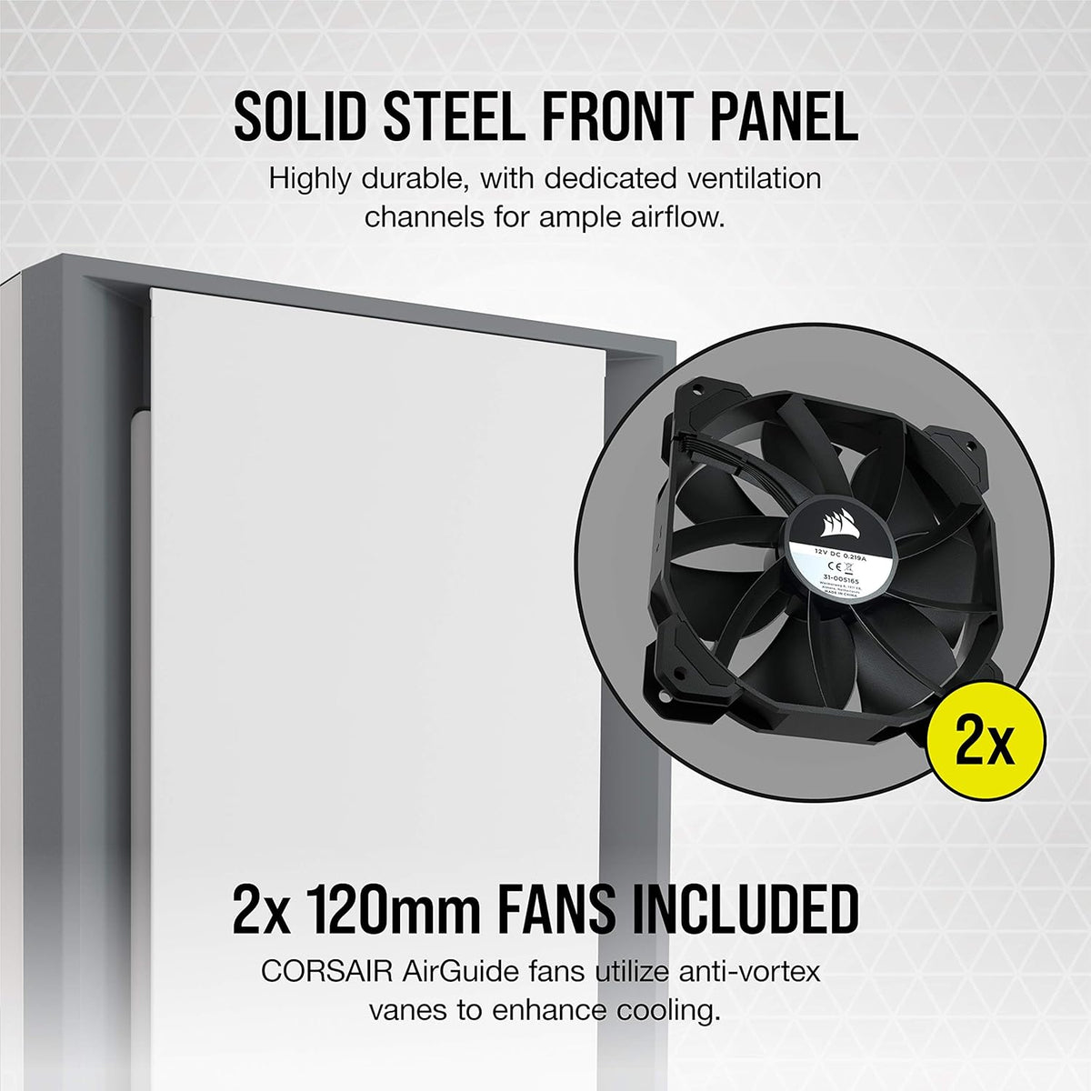 White Mid-Tower ATX PC Case Q8944