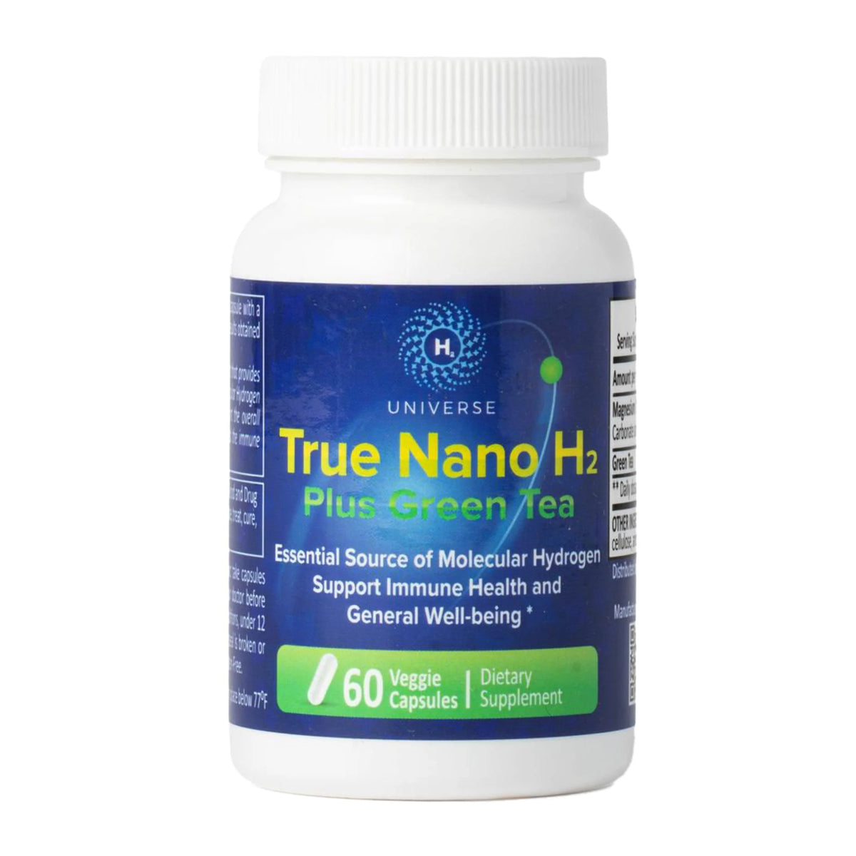 60 Capsules Molecular Hydrogen with Green Tea X107