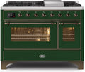 48 Dual Fuel Natural Gas Range Emerald Green K39413