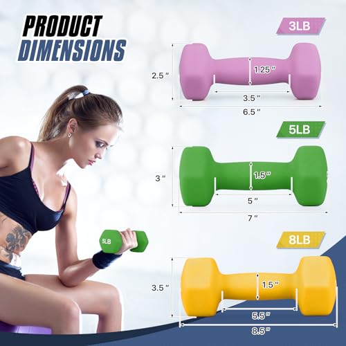 Anti-Slip Neoprene Coated Hexagon Dumbbell Set F2422