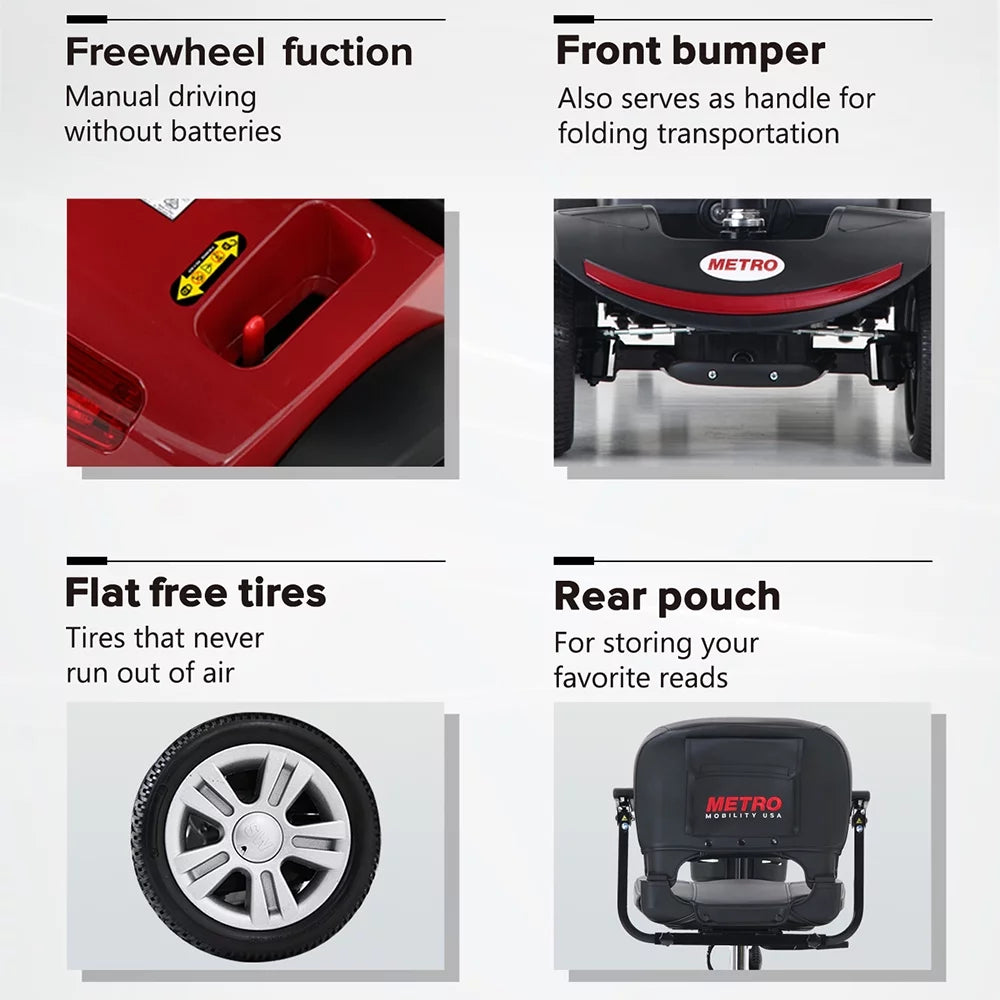 Heavy Duty Electric Mobility Scooter with Detachable Basket K25280