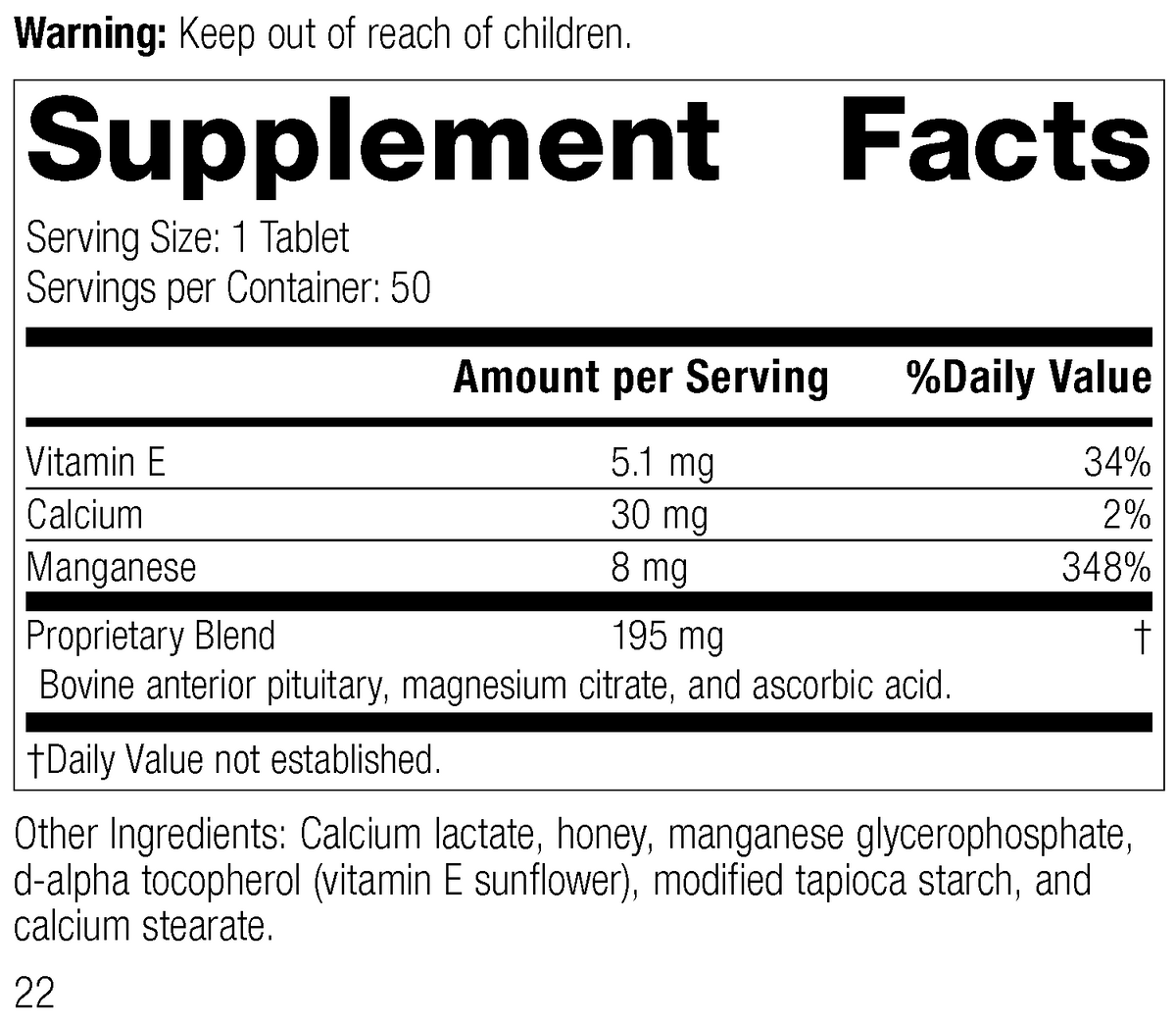 50 Tablets Y3353