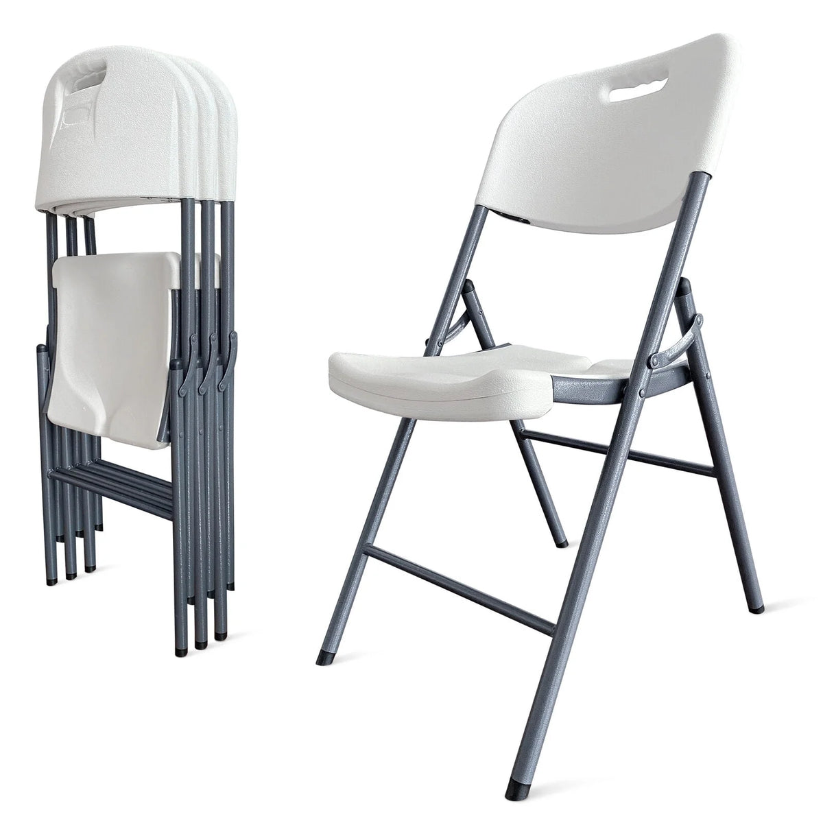 Folding Chairs 4 Pack Plastic Stackable P982
