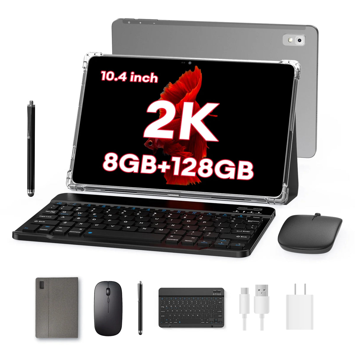10.4 Inch 2 in 1 Android Tablet with Keyboard W140603