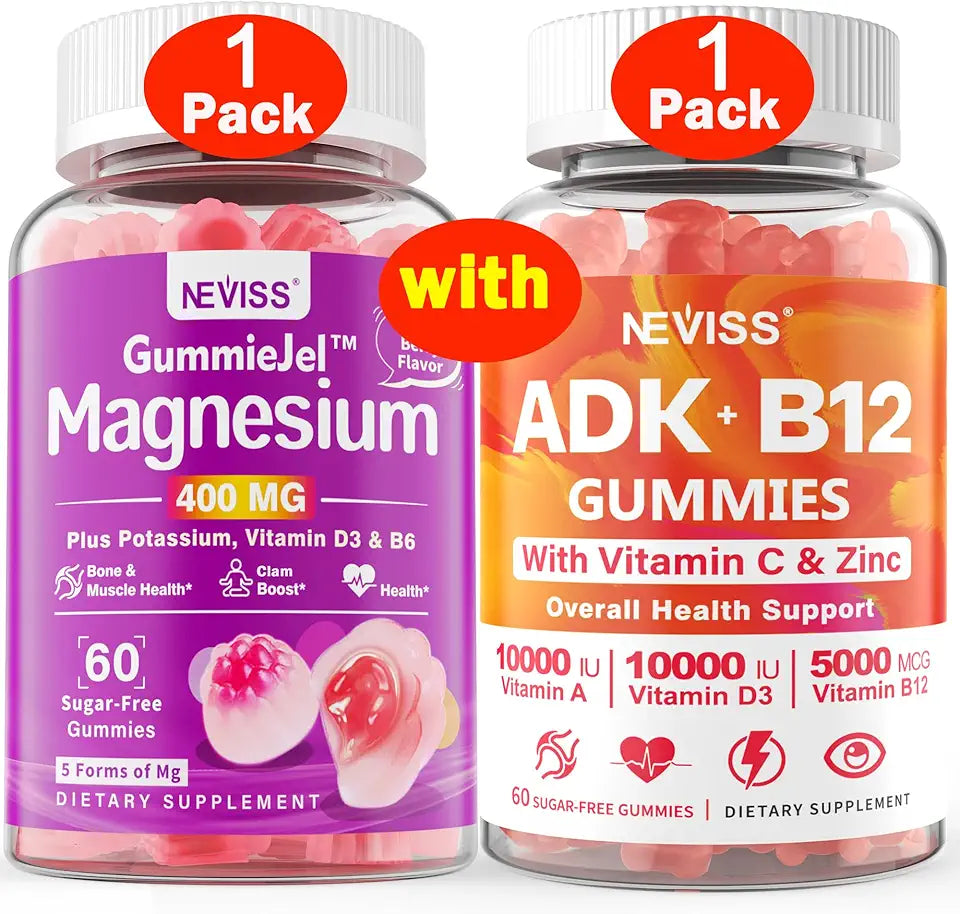 Magnesium Gummies + Vitamin ADK with B12 Gummies H461281