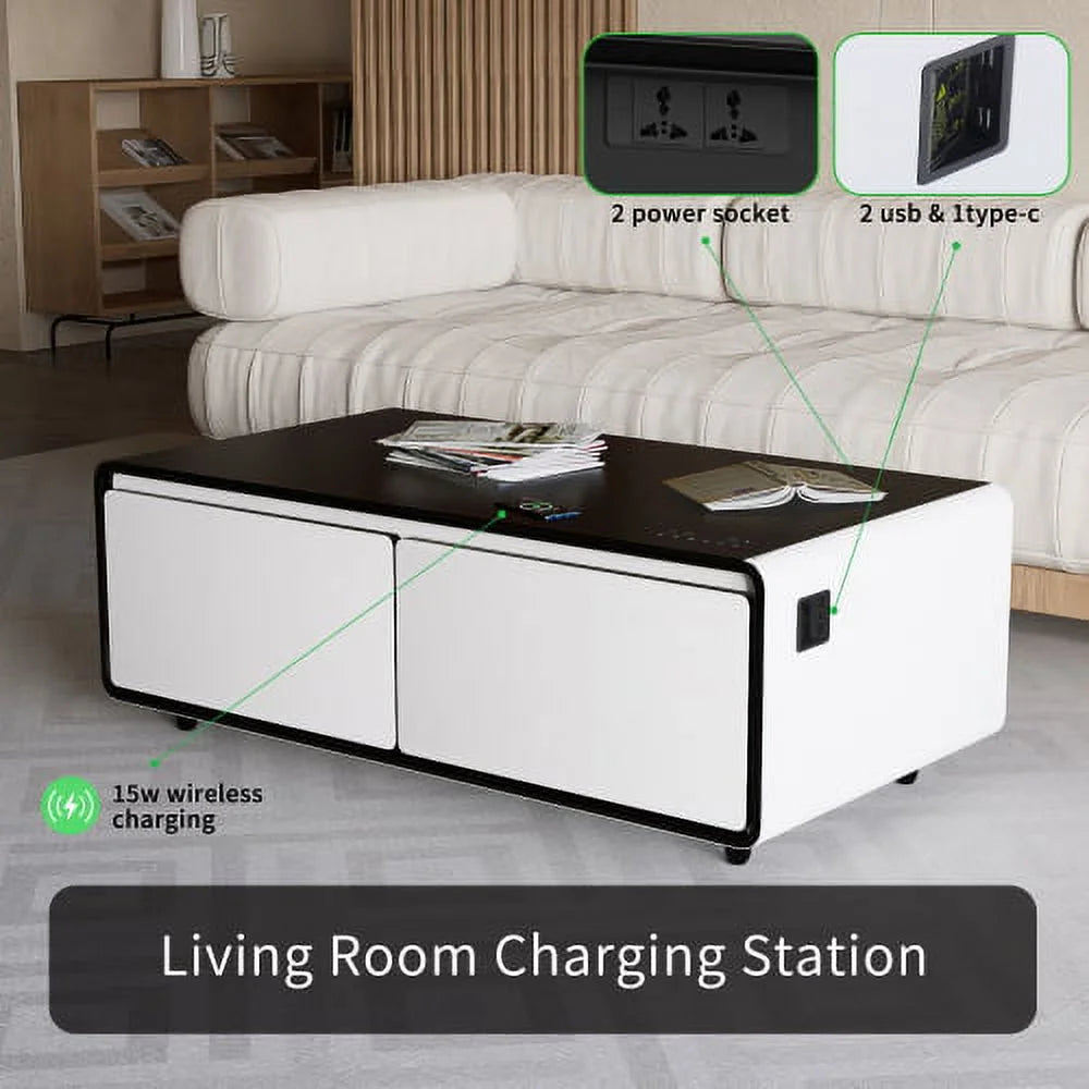 Smart Coffee Table with Built-in Fridge W138