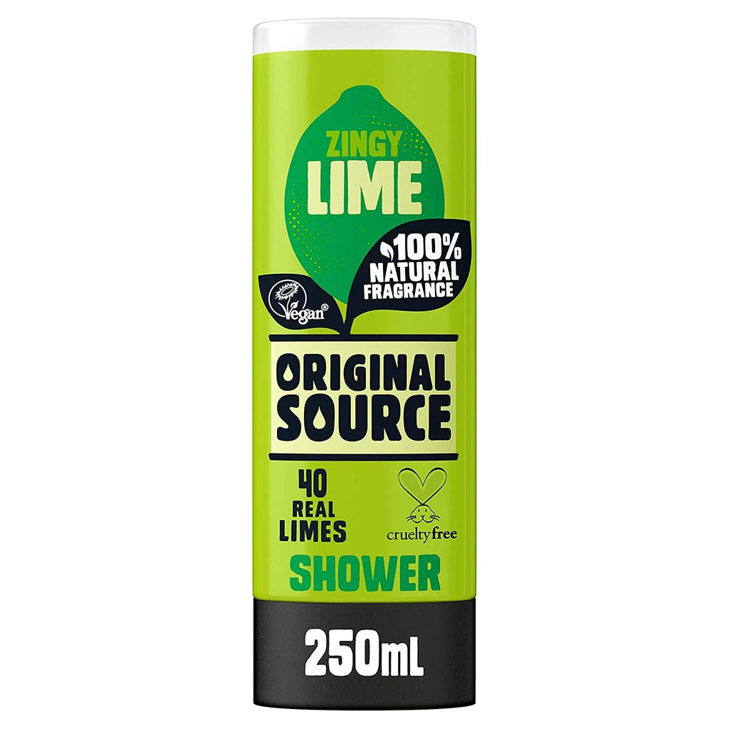 Lime Shower Gel with Natural Fragrance, Vegan, Paraben Free, 6 x 250 ml Z37205