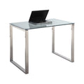 Contemporary Small Desk with Glass Top C252188