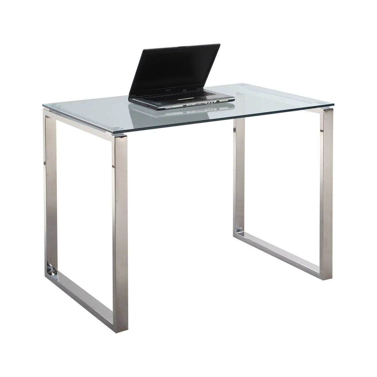 Contemporary Small Desk with Glass Top C252188