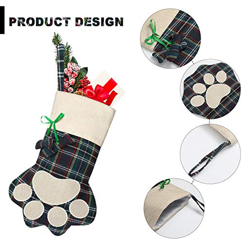 16 Inch Plaid Pet Christmas Stockings E12859