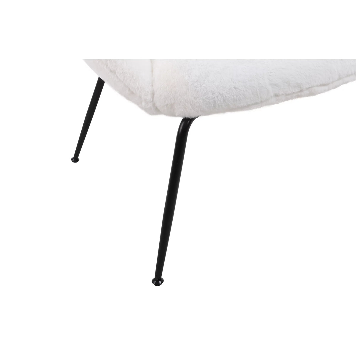 Sherpa Accent Armchairs with Black Metal Legs L9650
