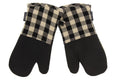Black and Ivory Plaid Oven Mitts 2 Pack B584