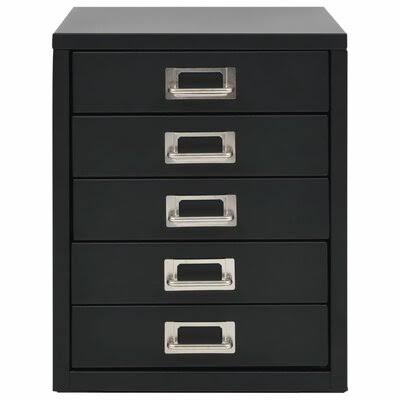5 Drawer Vertical Filing Cabinet Black E6637