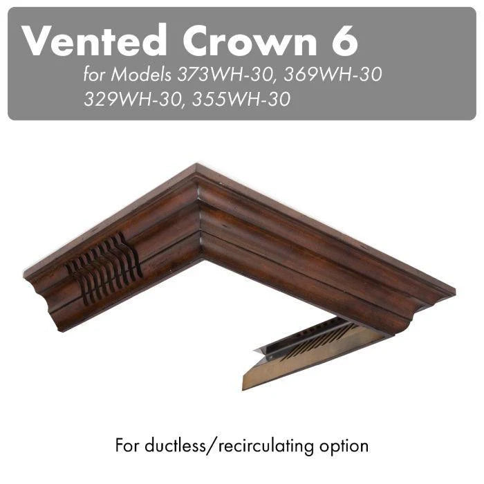 Vented Crown Molding for Wall Mount Range Hood Y8479