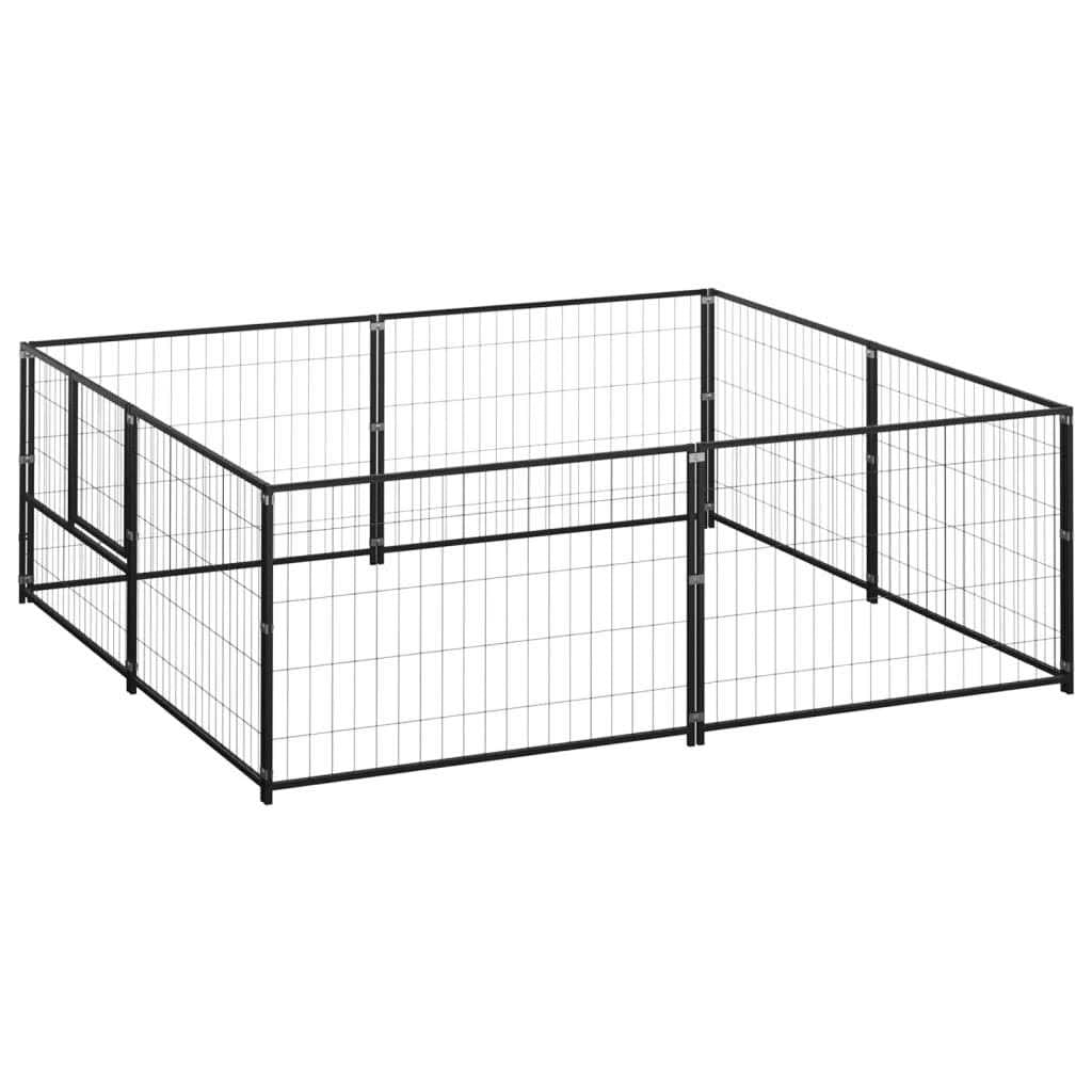 Dog Kennel Silver Steel H87236