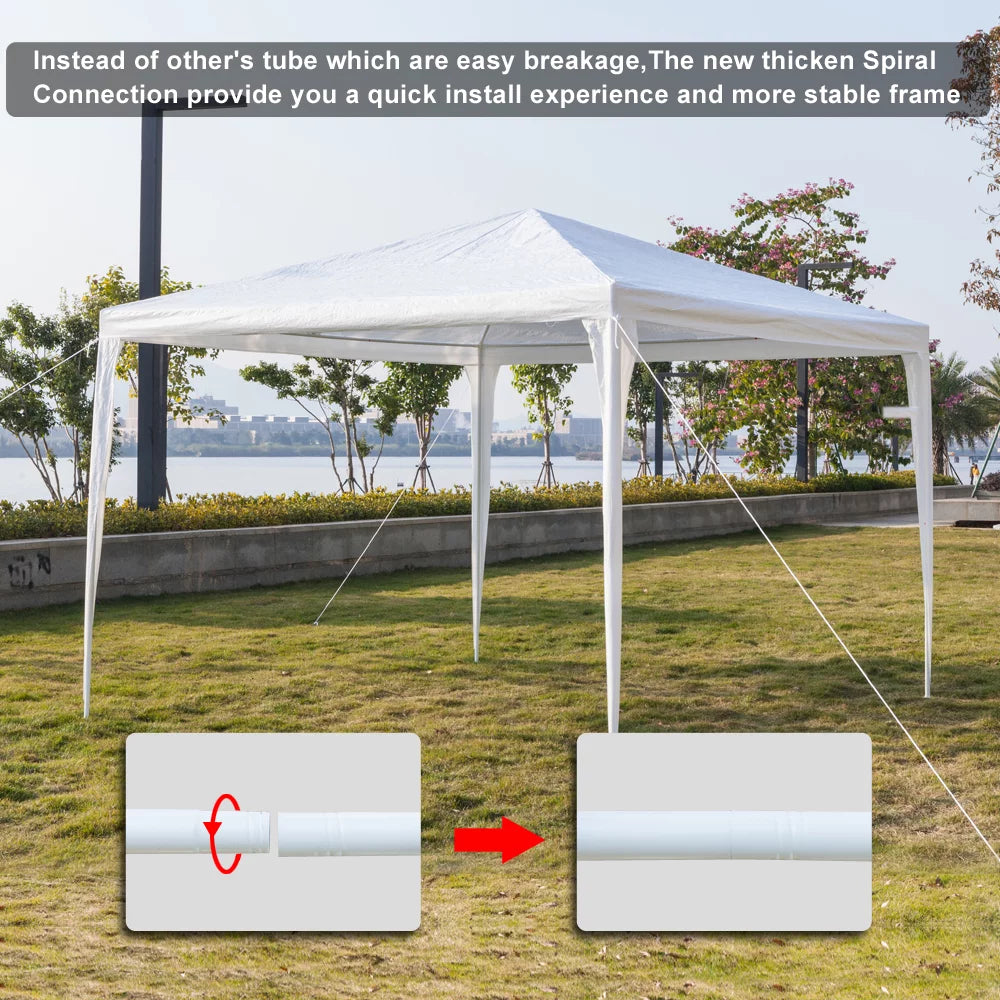 10 x 10 Canopy Tent with 3 Removable Sidewalls and Portable Bag A54531
