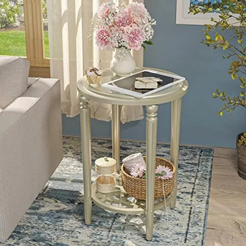 Modern 32" Round Tempered Glass Coffee Table I1232