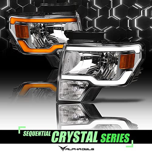 Black Projector Headlights with LED Bar L595219