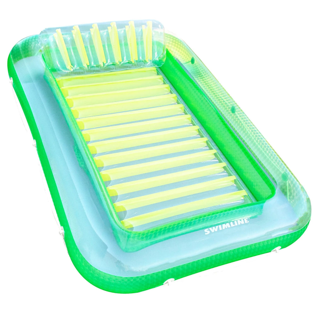 Inflatable Floating Lounger Green and Yellow X30006