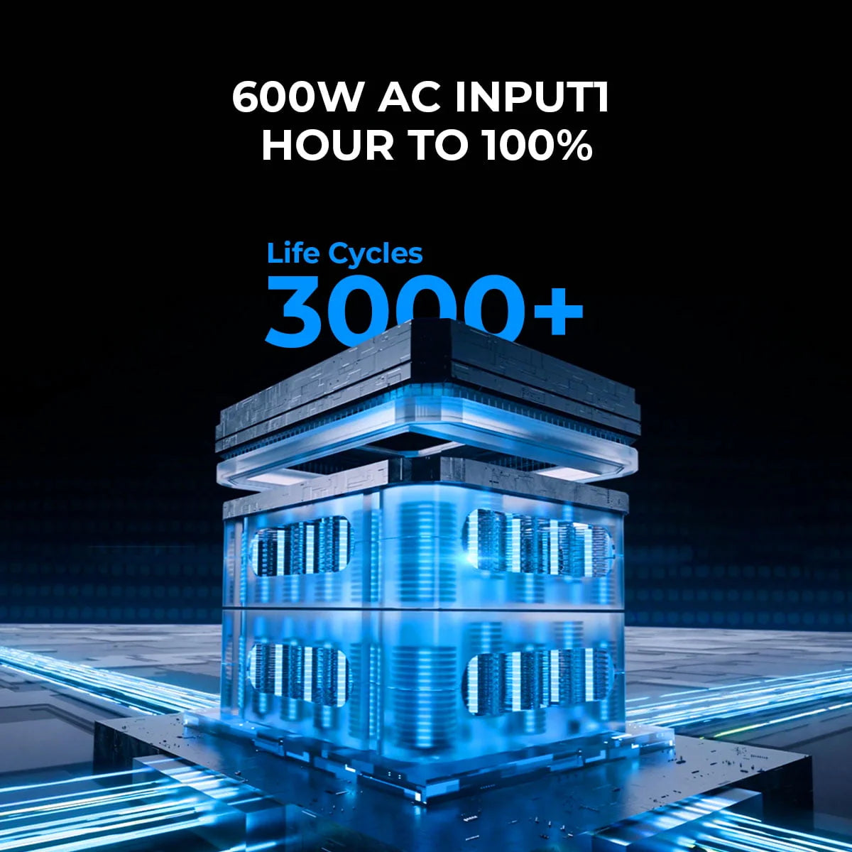 Portable Power Station 600W 504Wh LiFePO4 A11703