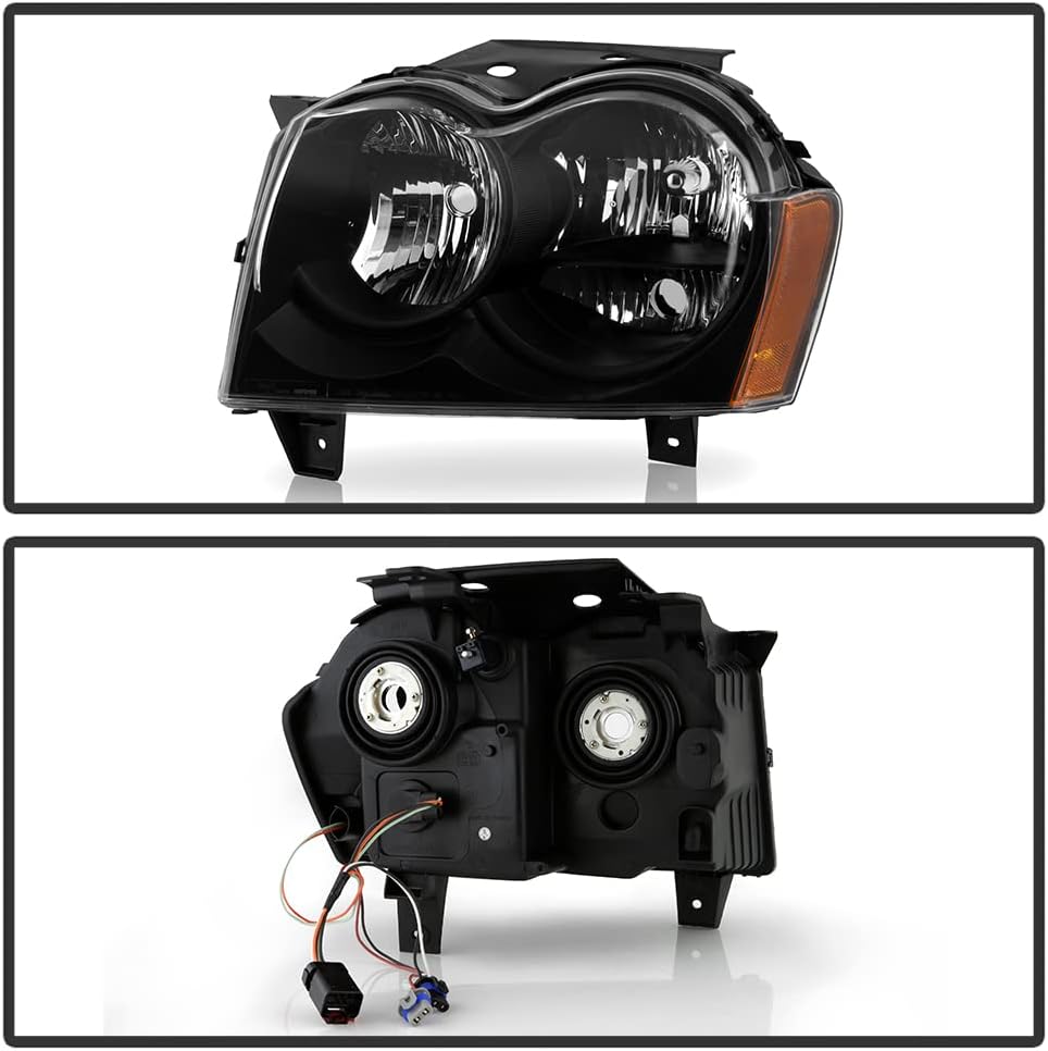 Black Replacement Headlights Driver + Passenger Side J4145
