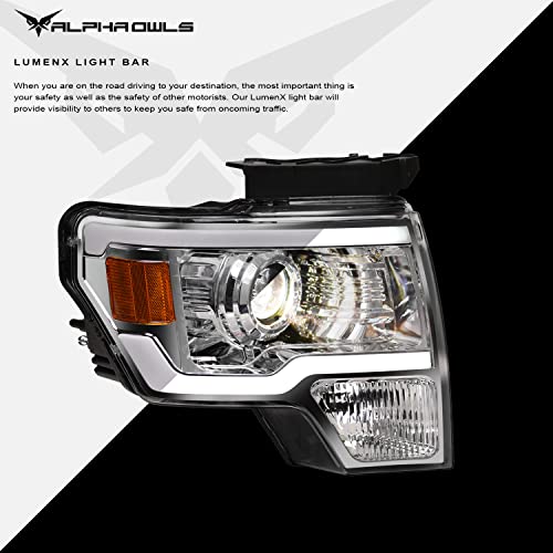 Black Projector Headlights with LED Bar L595219