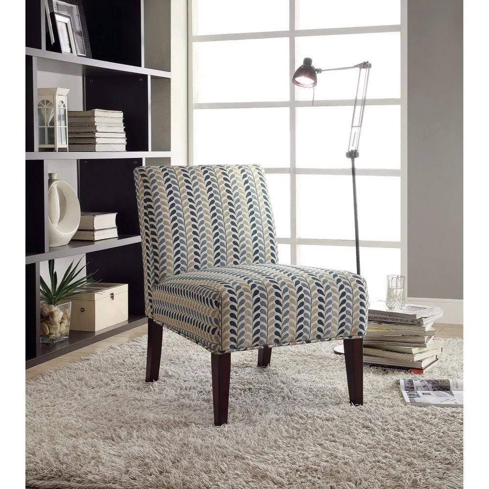 Blue Beige Accent Chair C600662