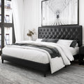 White Faux Leather Upholstered King Bed Frame K5585