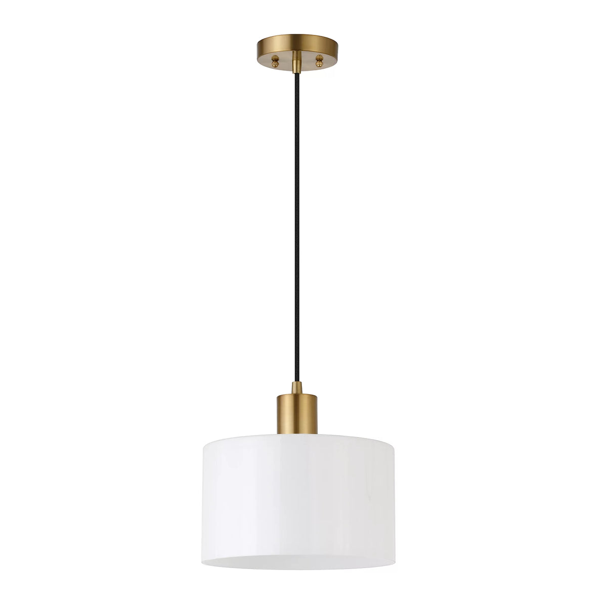1-Light Pendant with Milk White Glass Shade S940184